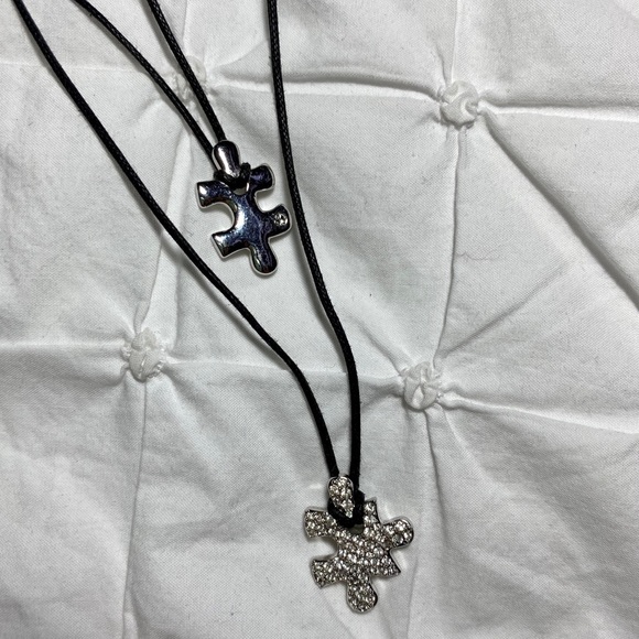 Swarovski Puzzle Piece Necklace Set - Picture 2 of 5